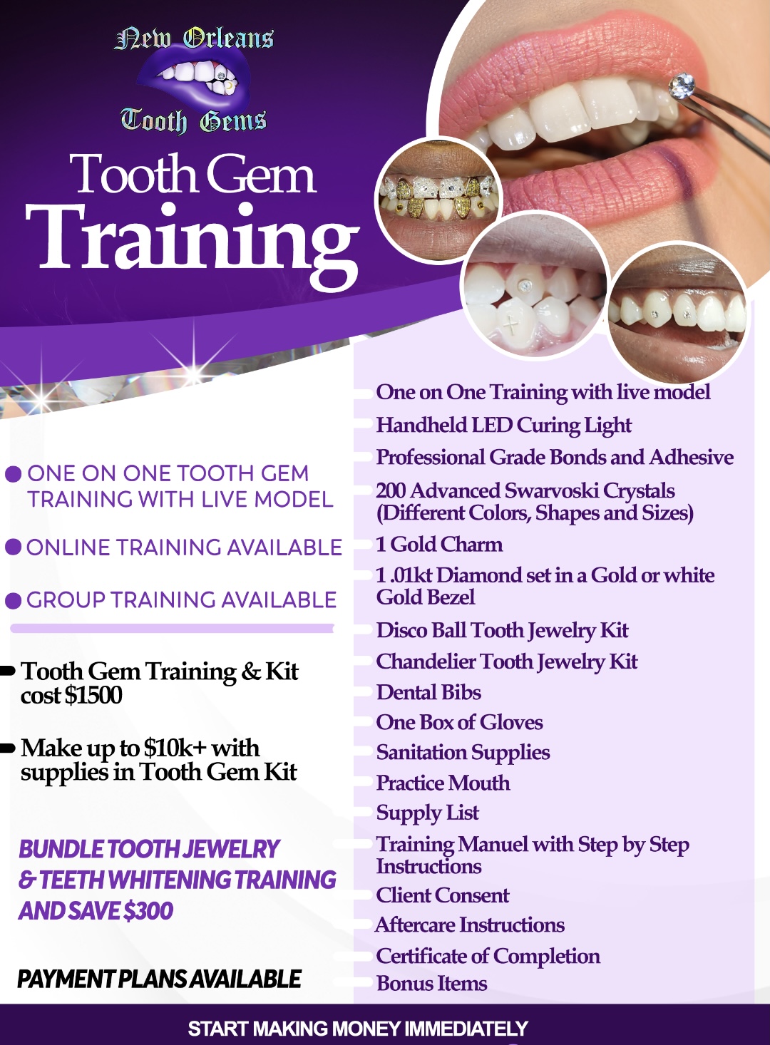 Dual Training (Tooth Gem & Teeth Whitening Training)